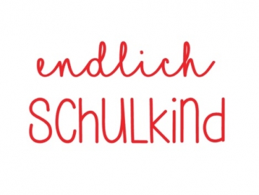 Endlich Schulkind Bügelbild